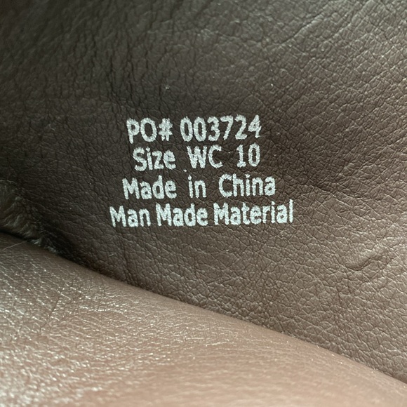 This is a new pair of leather boots never worn. They are a size 10. - Picture 3 of 3